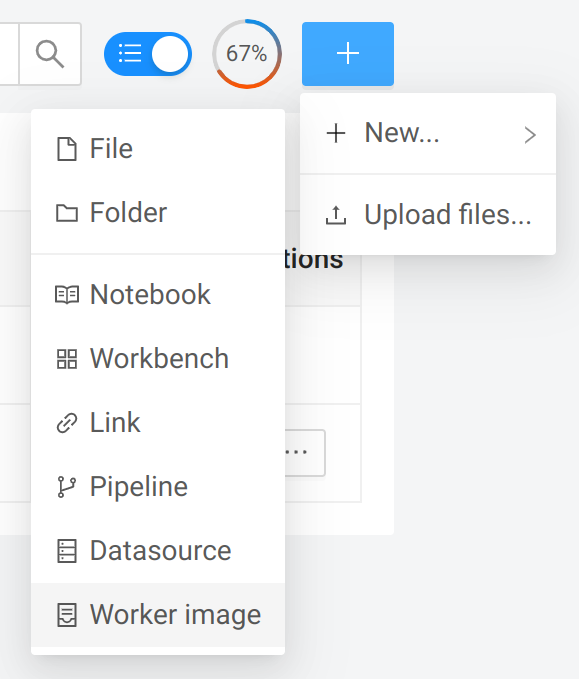 Create new worker image or import existing Dockerfile